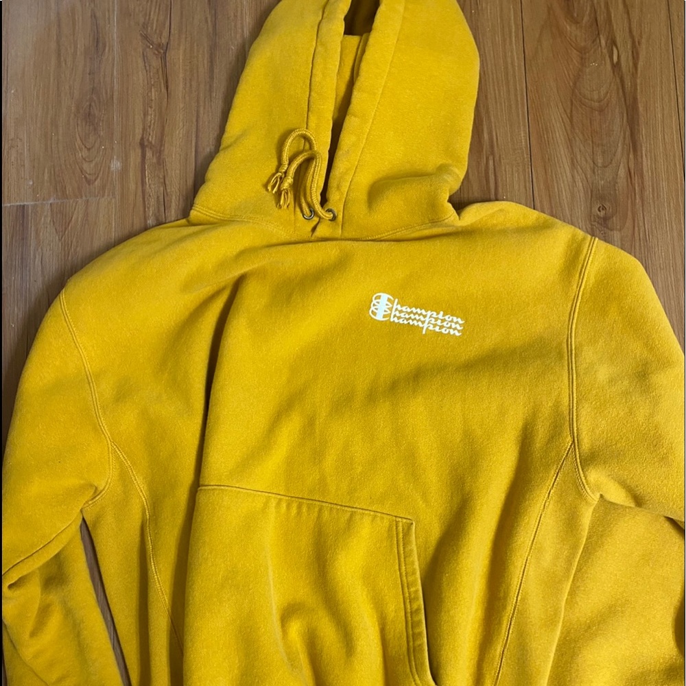 Champion Reverse Weave Mustard Hoodie